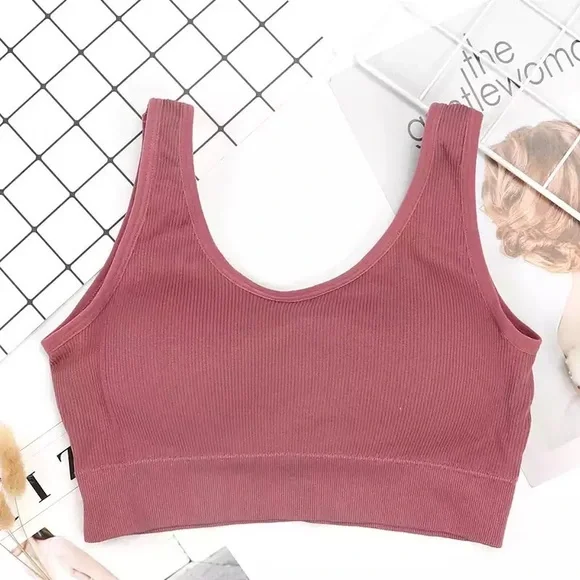 Deep V Back Sports Bra, Gathered Shockproof Running Bra, Seamless In one size - Picture 4 of 7